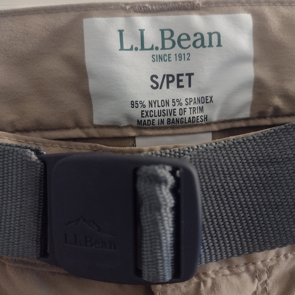 L. L. Bean Convertible Zip Off Hiking Pants Khaki sz SP - Picture 2 of 6